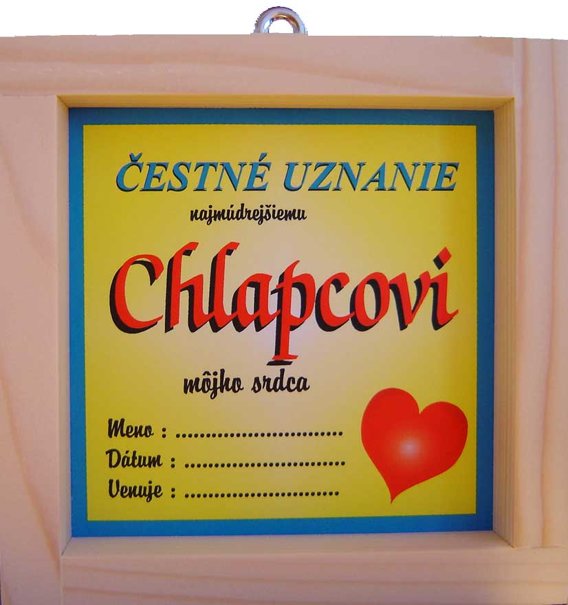 DAVDAN Čestné uznanie chlapcovi