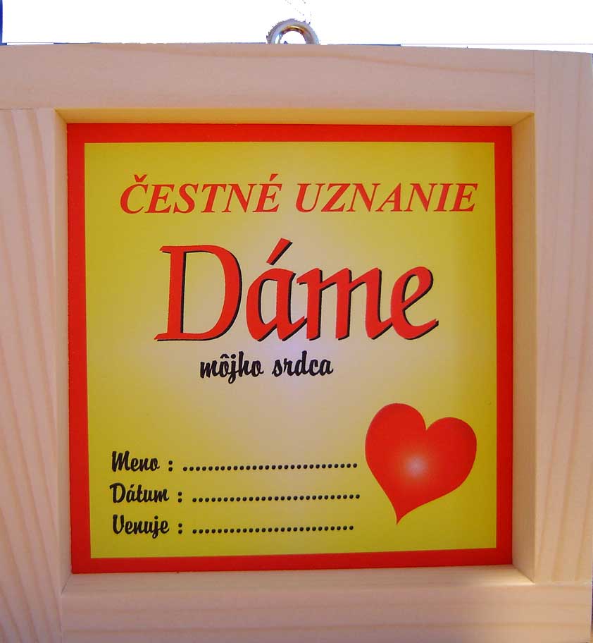 DAVDAN Čestné uznanie dáme