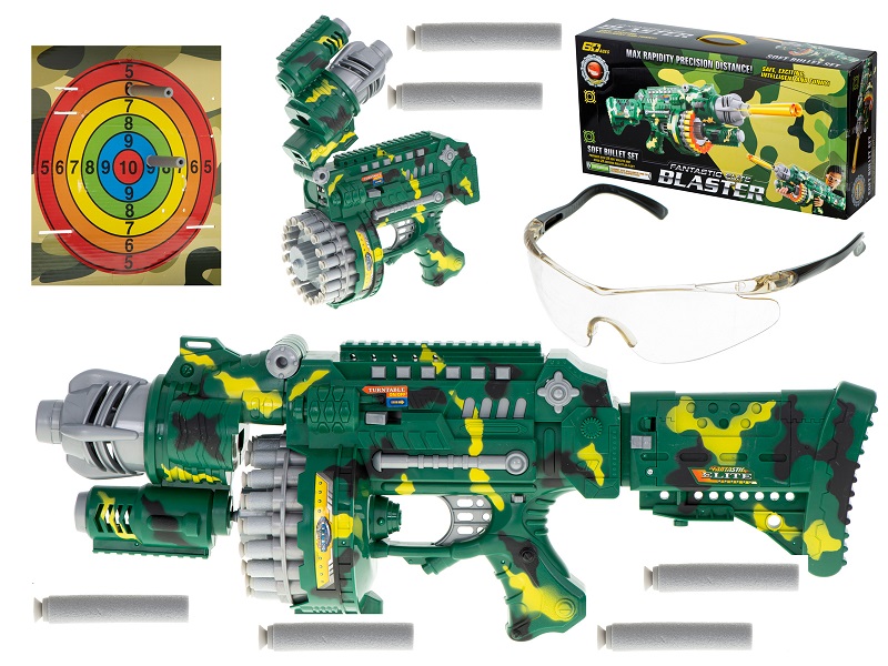 KIK KX6146 detská pištoľ Blaster + okuliare + 40 nábojov