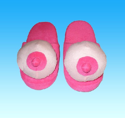 Divja Papuče s prsiami - ružové