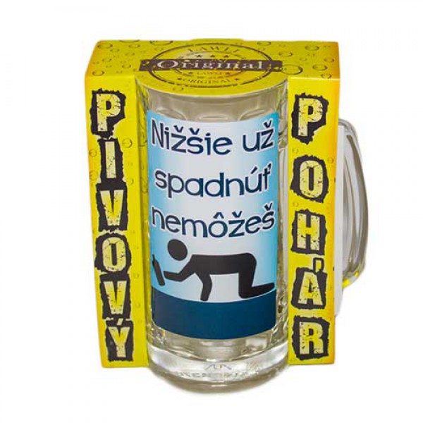 Pohár na pivo - Nižšie už spadnúť nemôžeš
