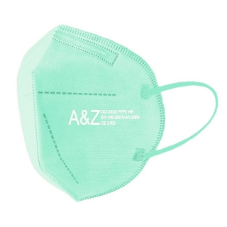 A&Z MED Respirátor FFP2 zelený - 20 kusov + 2x predlžovač na rúška