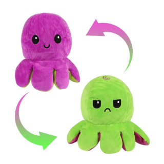 GFT Obojstranný plyšák chobotnica fialovo-zelený