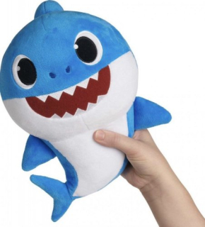 B2B Baby Shark plyšový na batérie so zvukom - modrý 28cm