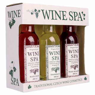 Bohemia Gifts Wine Spa – šampón 200ml, sprchový gél 200ml a kúpeľová pena 200ml