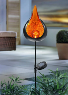 B2B Dekoratívna záhradná solárna LED lampa - tvar kvapky