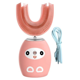B2B Detská vibračná elektrická zubná kefka - ružová