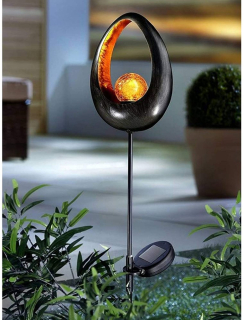B2B Dekoratívna záhradná solárna LED lampa - tvar oválny