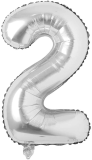 Nafukovacie balóny čísla maxi strieborné 2