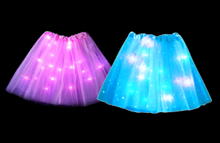 B2B LED svietiaca sukňa Princess - modrá