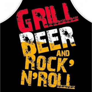 OOTB Zástera + chňapka "Grill Beer & Rock'n'roll"